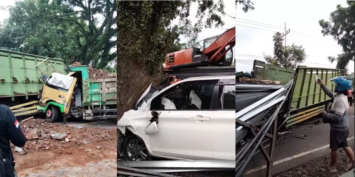 Kecelakaan beruntun di Banyuwangi (Facebook/@reza.hoiri)