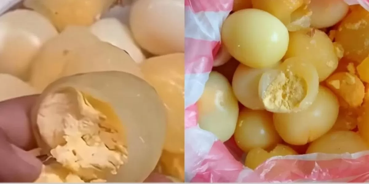 Waspada peredaran telur palsu yang penampakannya tak seperti biasanya, sekilas mirip telur ayam asli (Instagram/lambegosiip)