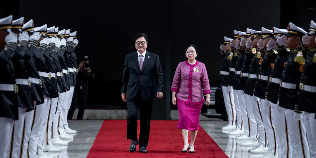 Puan Maharani danKetua Majelis Nasional Korea Selatan, Woo Won-Shik. (X/puanmaharani_ri)