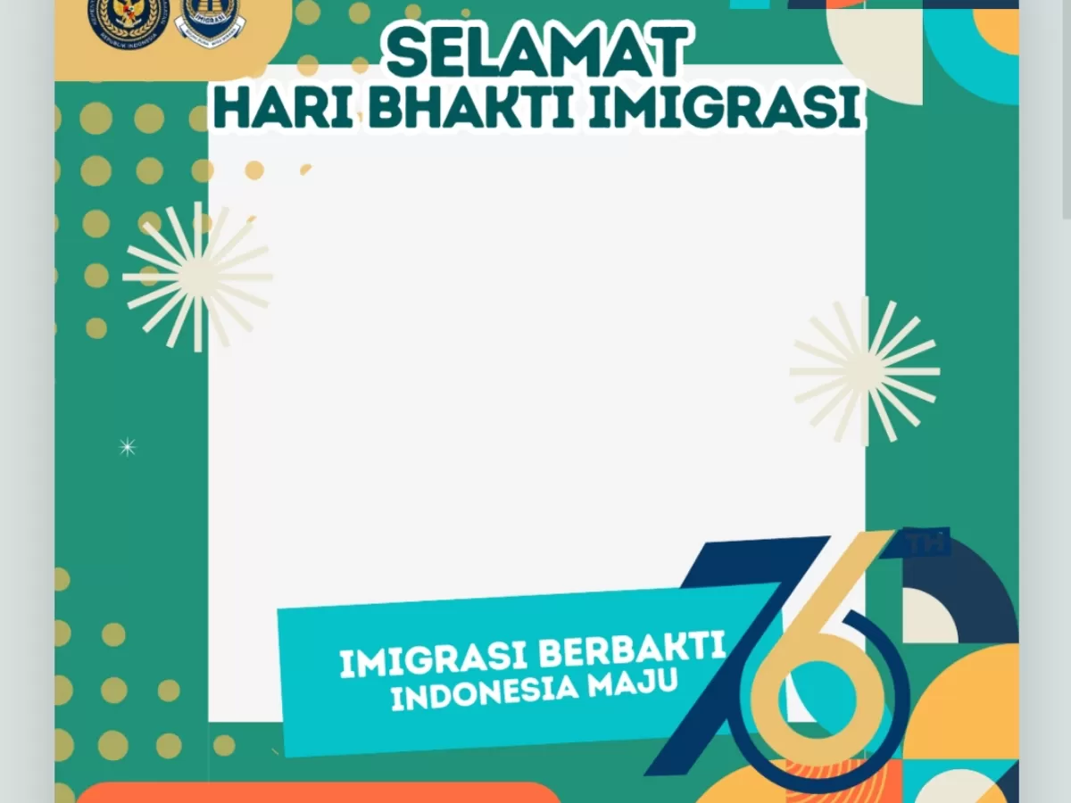 Twibbon Hari Bhakti Imigrasi ke-76 tahun 2026. (Twibbonize.com/kanwil riauim (imigrasi riau))