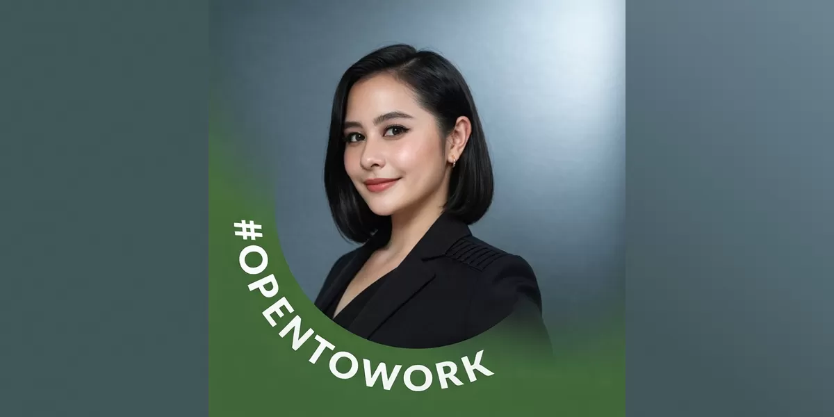 Prilly Latuconsina mengaktifkan badge #OpenToWork di LinkedIn.  (LinkedIn/Prilly Latuconsina)