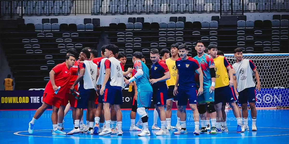 Momen para pemain Timnas Futsal Indonesia sedang melakukan latihan.  (Instagram/timnasfutsal)