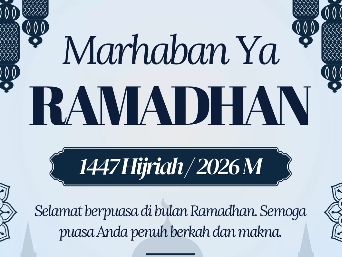 Poster dan banner untuk menyambut Ramadhan 1447 Hijrah. (Canva.com/Lumine)