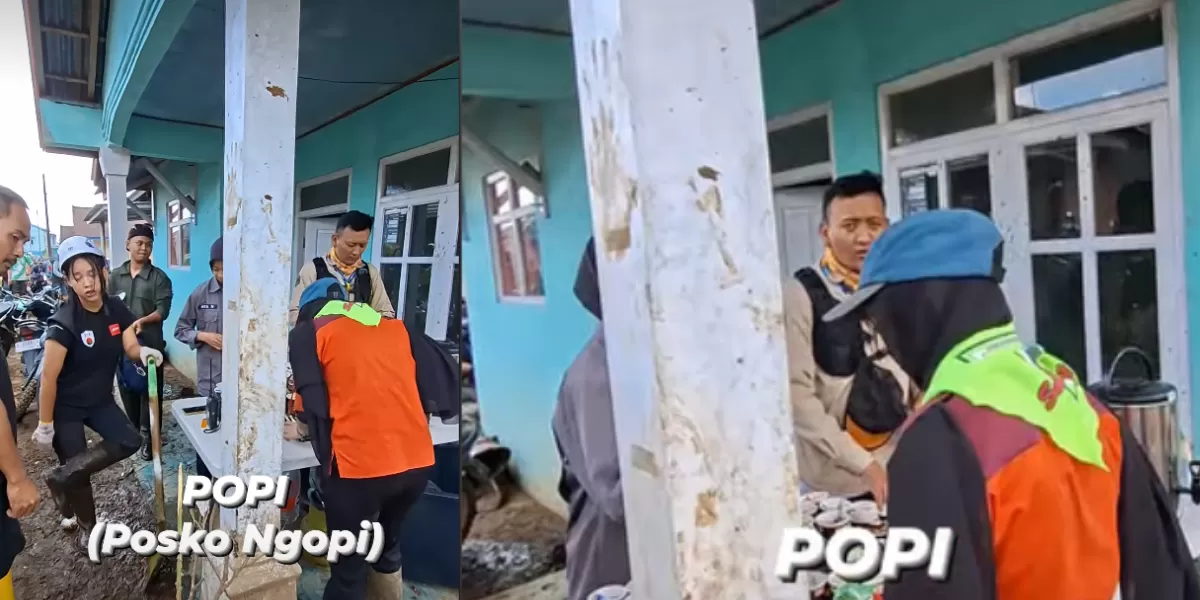 Suasana posko ngopi relawan di Purbalingga. (Instagram/igoendonesia)