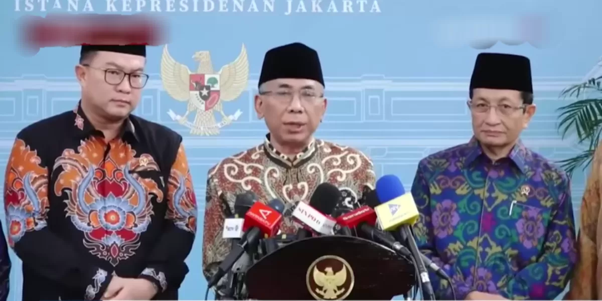 Gus Yahya mewakili 16 ormas Islam dan Menteri Agama  (YouTube KOMPASTV )