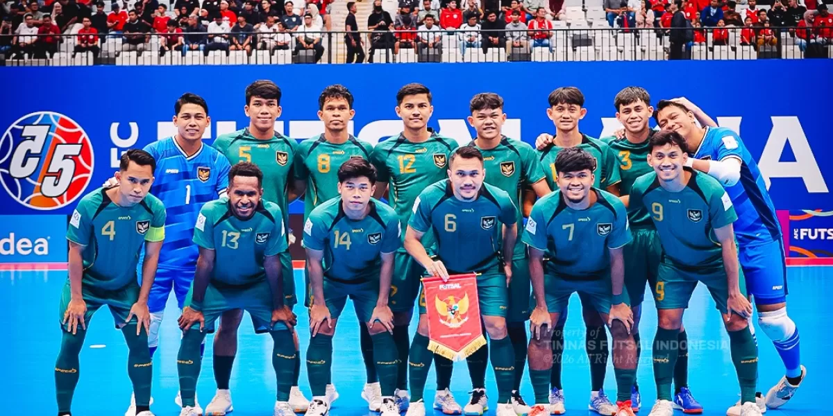 Potret para pemain Timnas Futsal Indonesia sebelum laga melawan Vietnam dimulai. (Instagram/timnasfutsal)