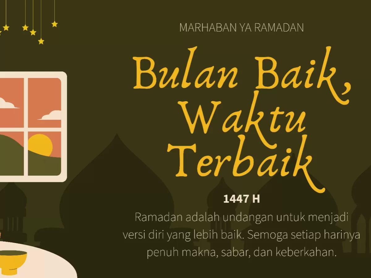 Ucapan puasa Ramadhan 2026. (Canva.com/Semula Studio)