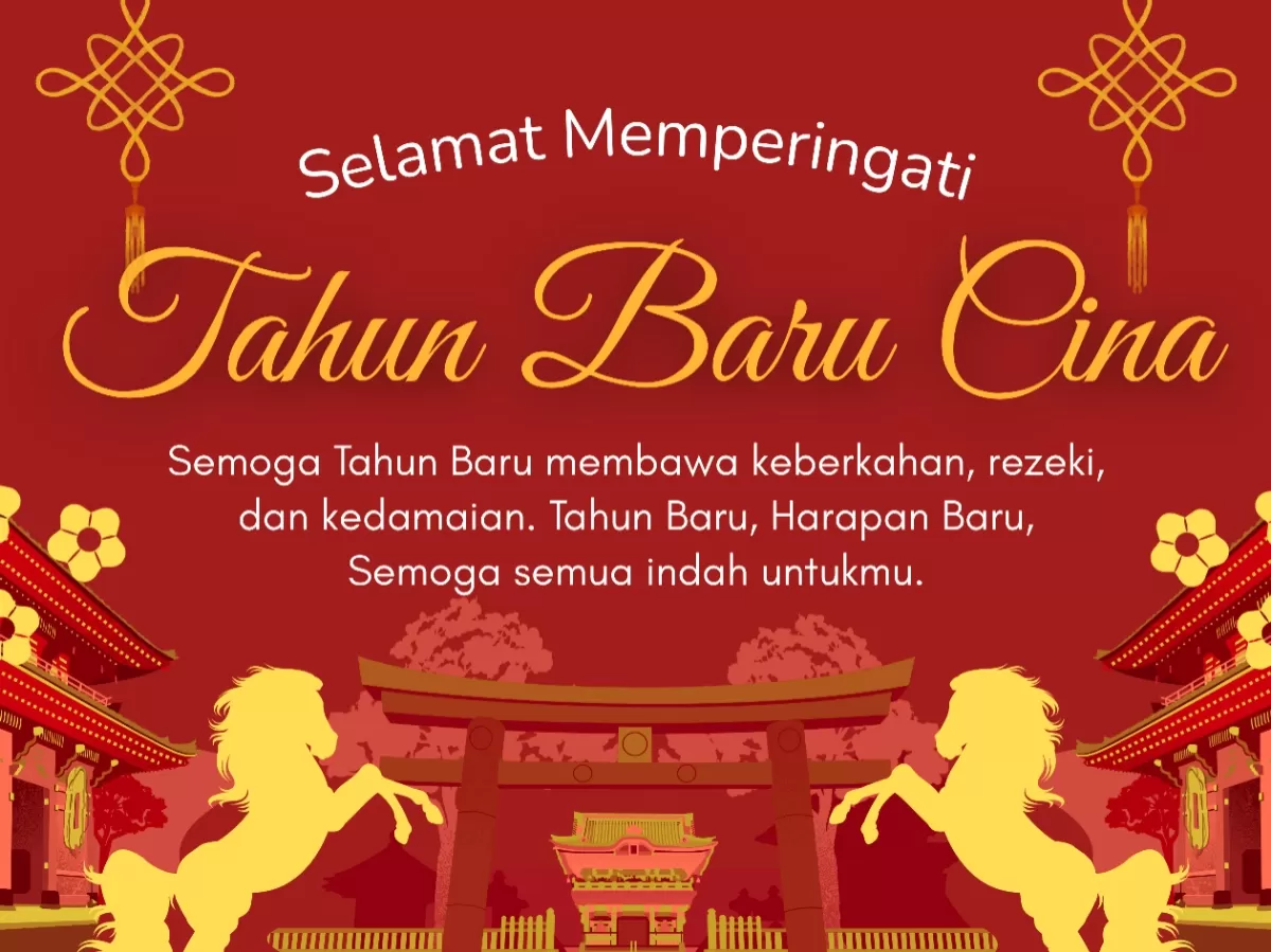 Poster Tahun Baru Imlek 2026. (Canva.com/Miss Jello)