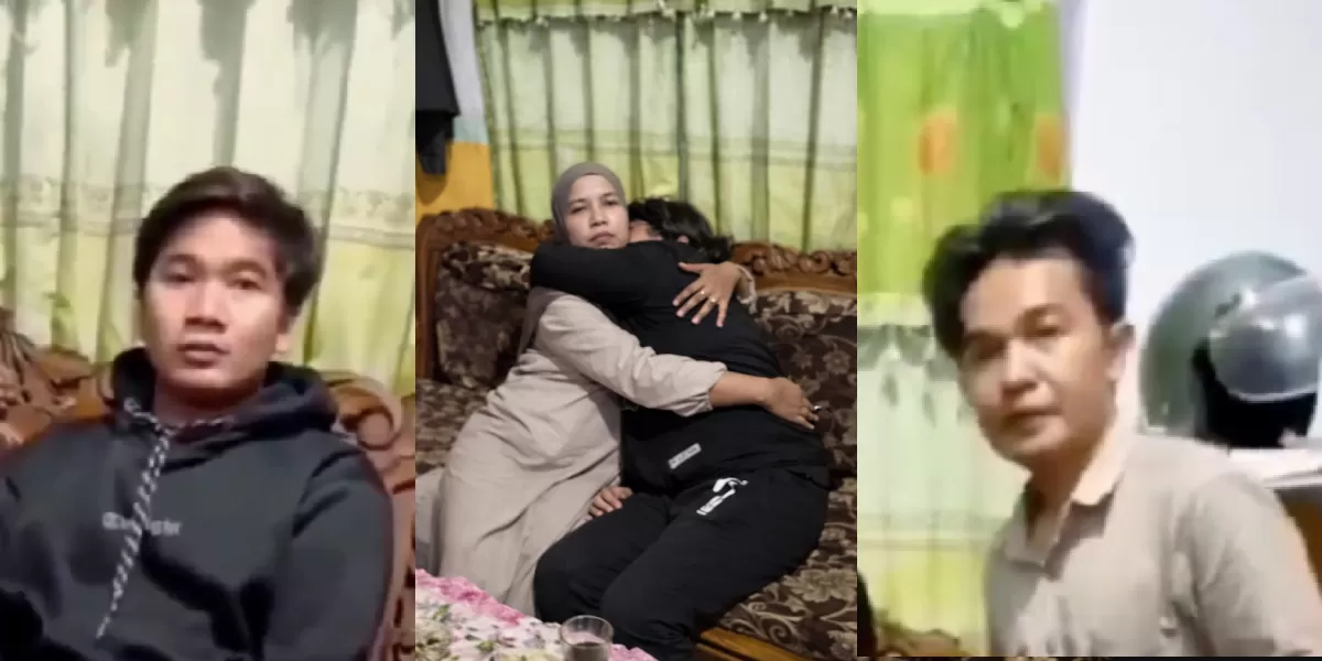 Momen mediasi keluarga di Probolinggo yang viral, ketika sang suami memilih ketenangan dan tanggung jawab daripada amarah. (X/neVerAl0nely___)