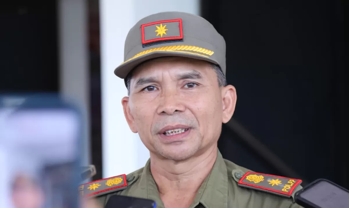 Kepala Satpol PP Jember Bambang saat memberikan keterangan. (Dok Diskominfo Jember)