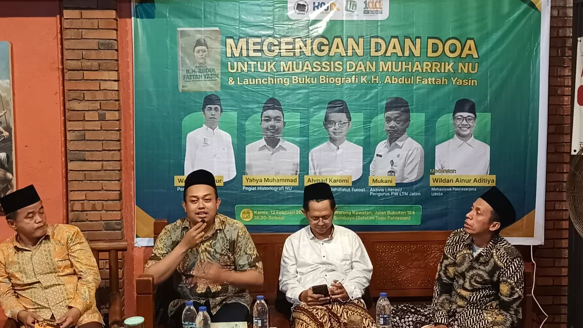 Para narasumber dalam acara Bedah Buku KH Abdul Fattah Yasin: Teladan Aktivis & Pejuang Bangsa. (SketsaNusantara.id)