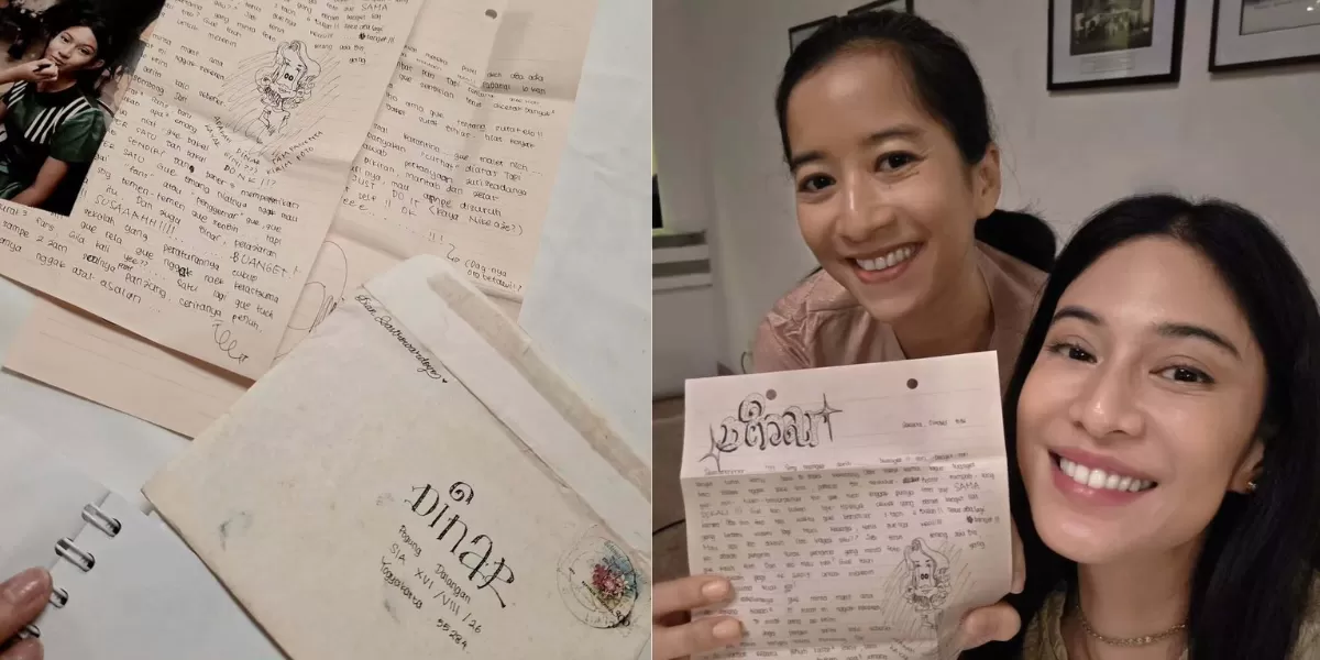 Potret Dian Sastrowardoyo dan sahabat penanya yang akhirnya bertemu setelah 30 tahun hanya kenal lewat surat menyurat. (Instagram/therealdisastr)
