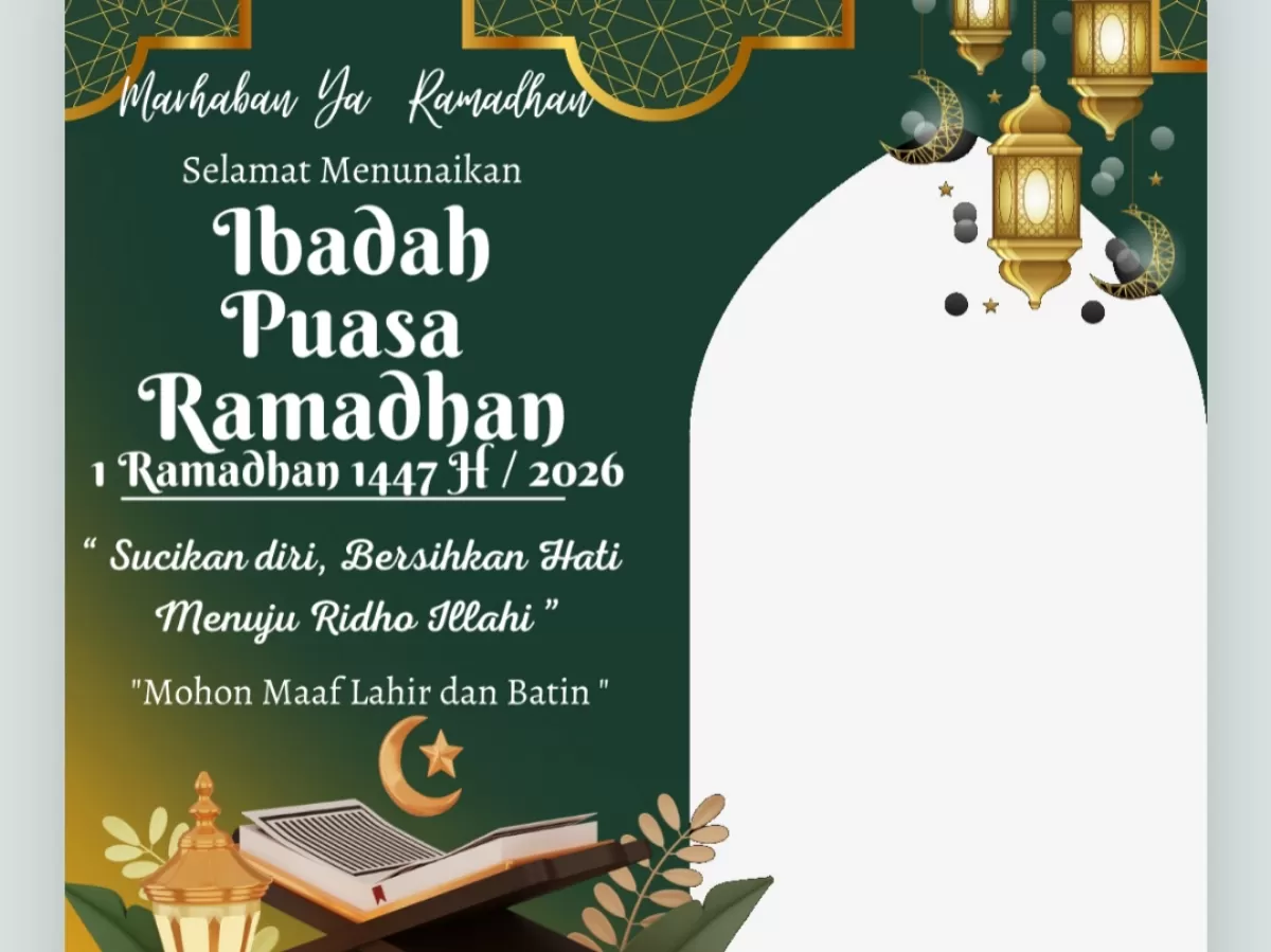 Twibbon Ramadhan 2026/1447 H. (Twibbonize.com/wiwid Media)