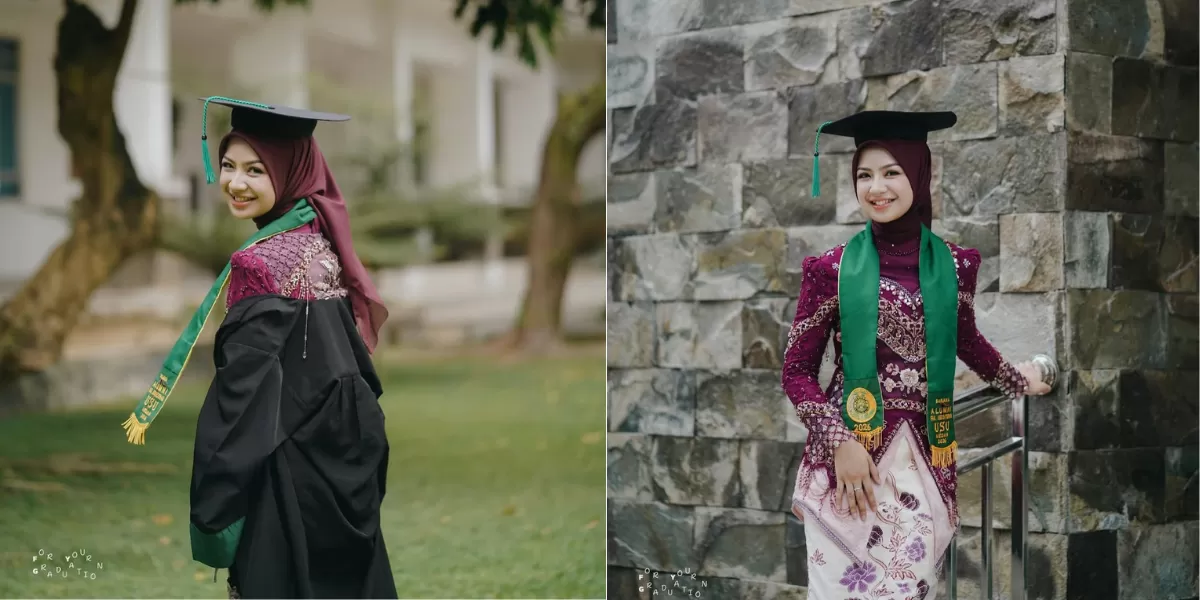 Potret Nashwa Zahira yang baru saja lulus dari Fakultas Kedokteran Universitas Sumatra Utara. Cantik dalam balutan kebaya wisuda. (Instagram/nashwaaaz)