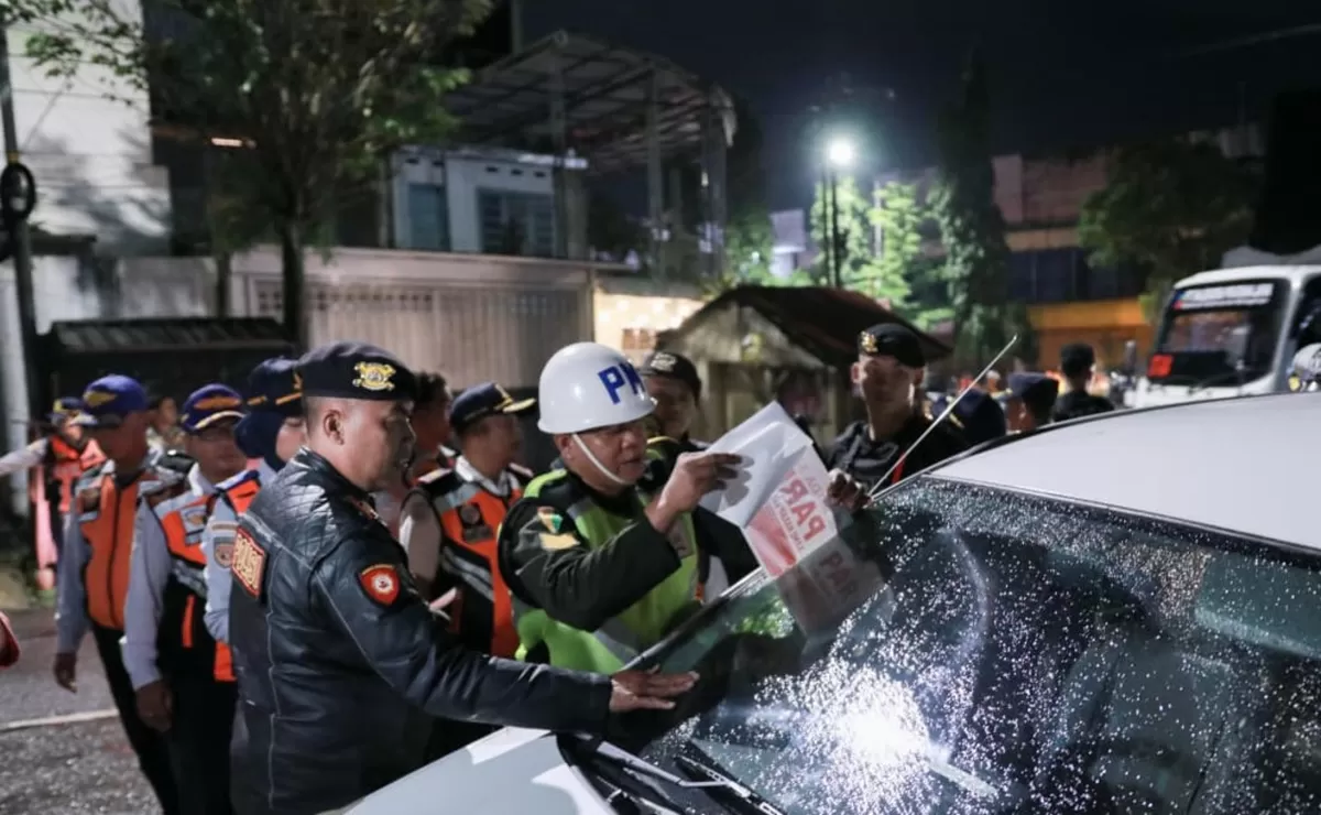 Proses razia yang dilakukan Tim Gabungan. (M Purnomo/SketsaNusantara.id)