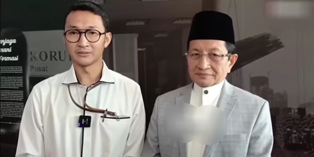 Nasaruddin Umar bersama juru bicara KPK (YouTube KOMPASTV )
