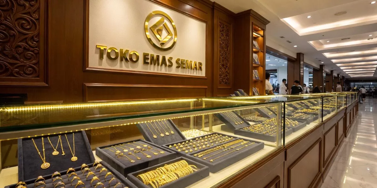 Suasana Toko Emas Semar Nganjuk  (X/AnalisaCrypto)
