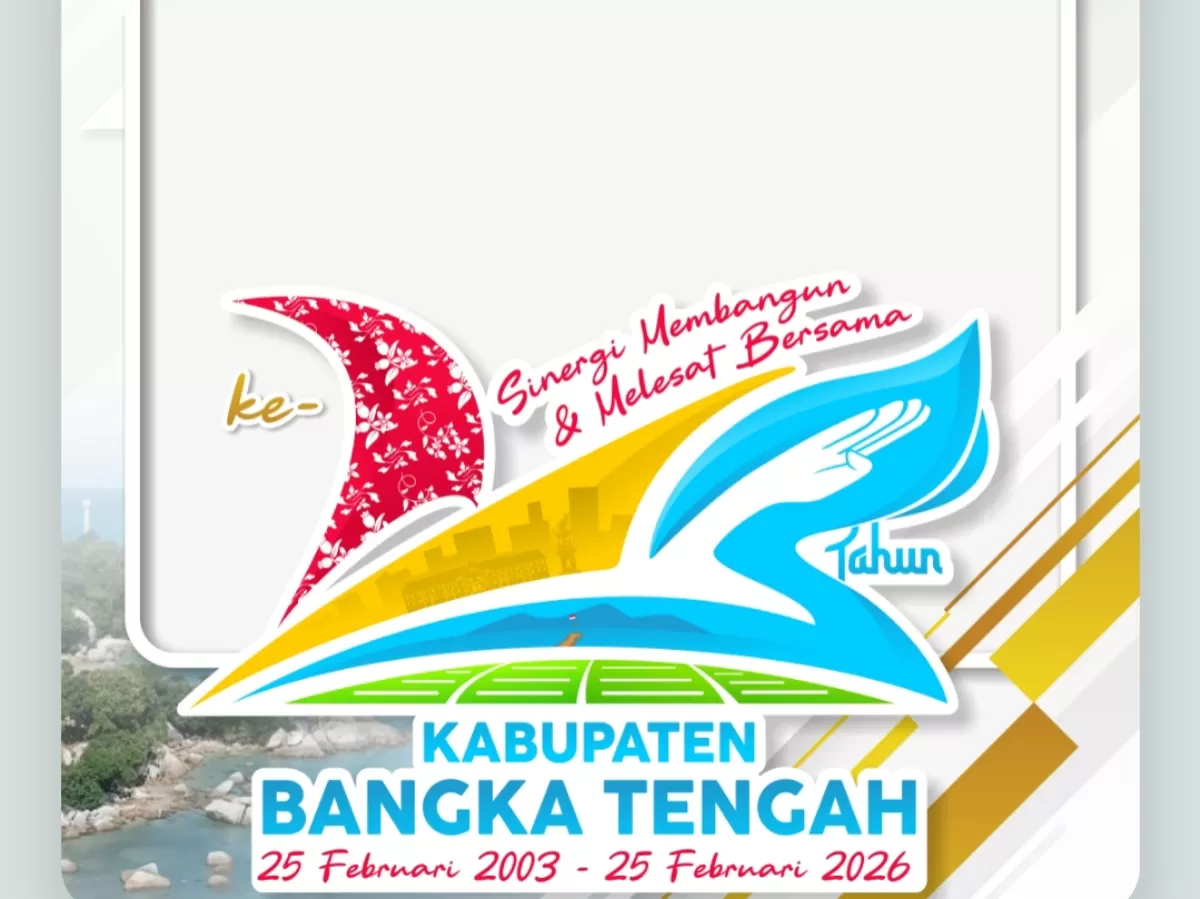 Ucapan dan twibbon HUT ke-23 Kabupaten Bangka Tengah. (Twibbonize.com/IKP Diskominfosta Bangka Tengah)