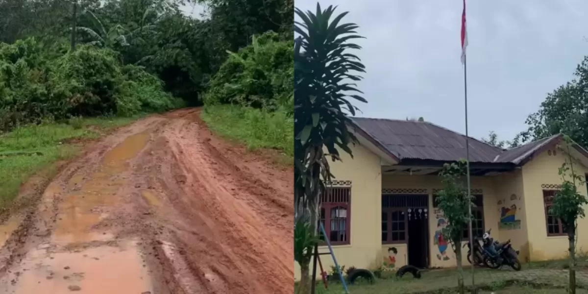 Warga di Kabupaten Way Kanan, Lampung mengeluhkan kondisi jalan rusak.  ( Instagram/gilaang.ramadhaan)