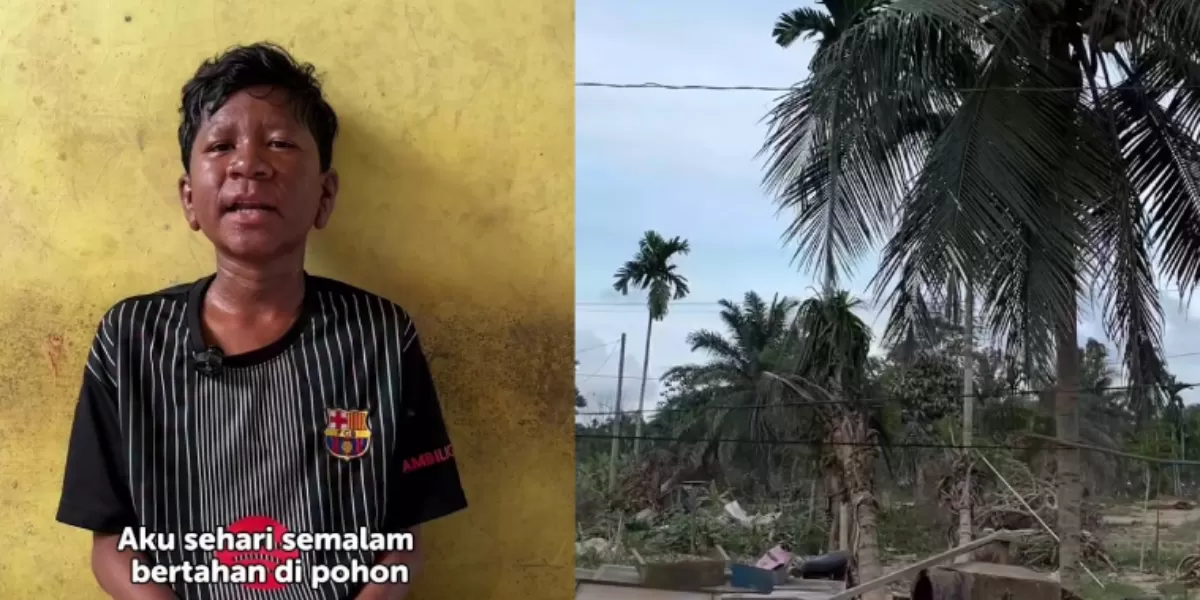 Cerita Reza, anak dari Desa Geudumbak, Aceh Utara saat banjir datang pada akhir November 2025. (Instagram/rumahzakat)