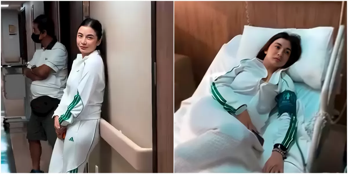 Potret Chelsea Olivia yang bersiap jalani operasi bersama sang ayah di RS Malaysia (Instagram/glennalinskie)