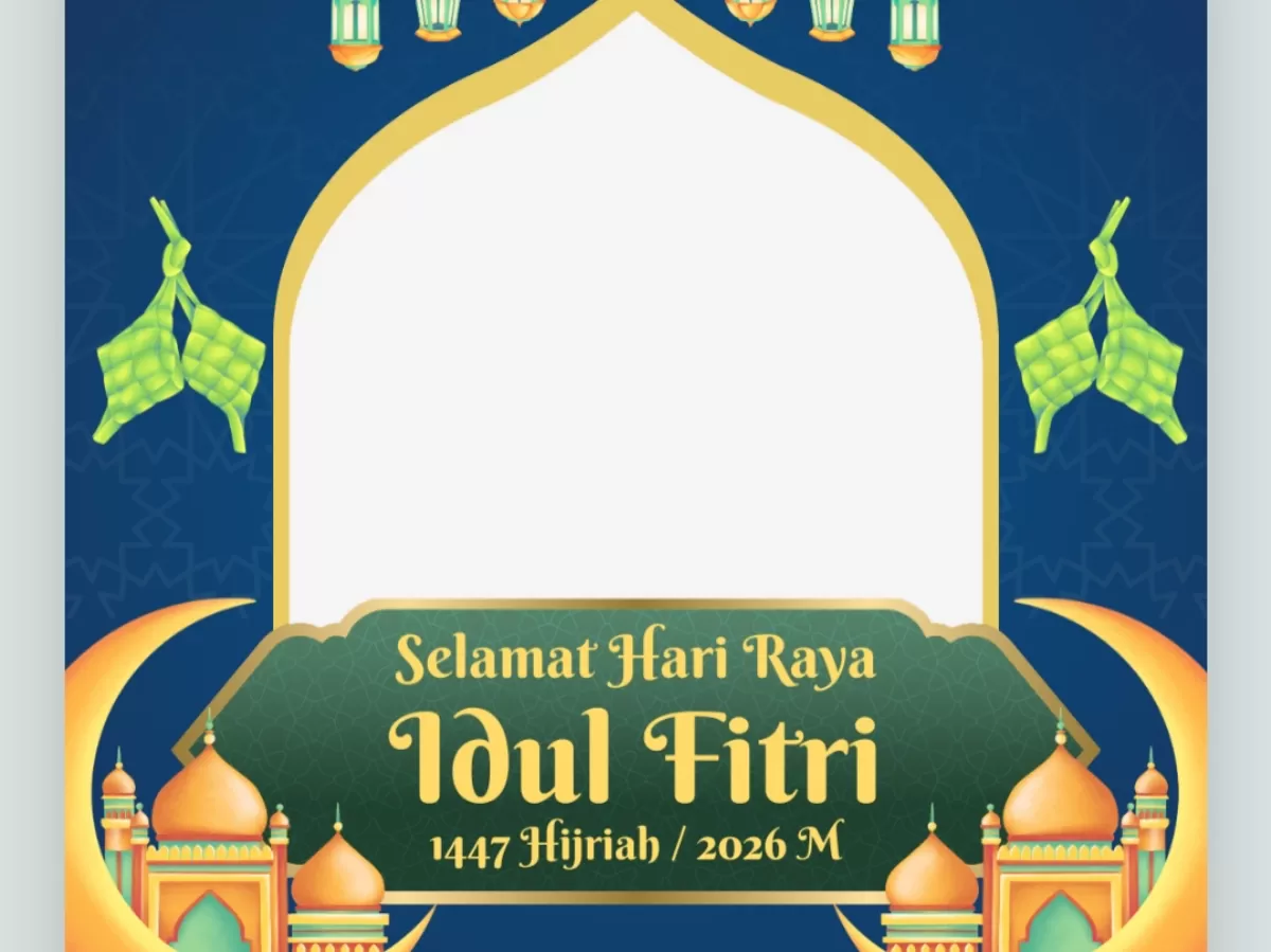Twibbon Hari Raya Idul Fitri 1447 Hijriah. (Twibbonize.com/Adam Firmansyah)