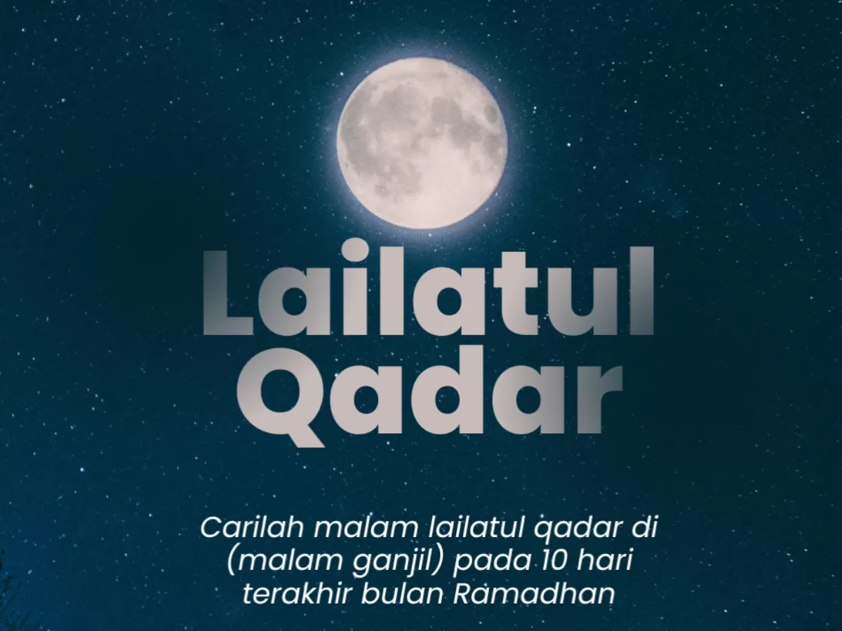 Ucapan malam Lailatul Qadar 1447 Hijriah. (Canva.com/Hana Creative Studio)