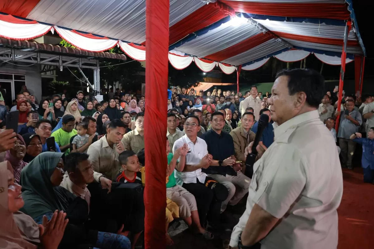 Pesan Prabowo untuk warga pengungsi di Tapanuli Selatan (Tim Media Presiden Prabowo Subianto )