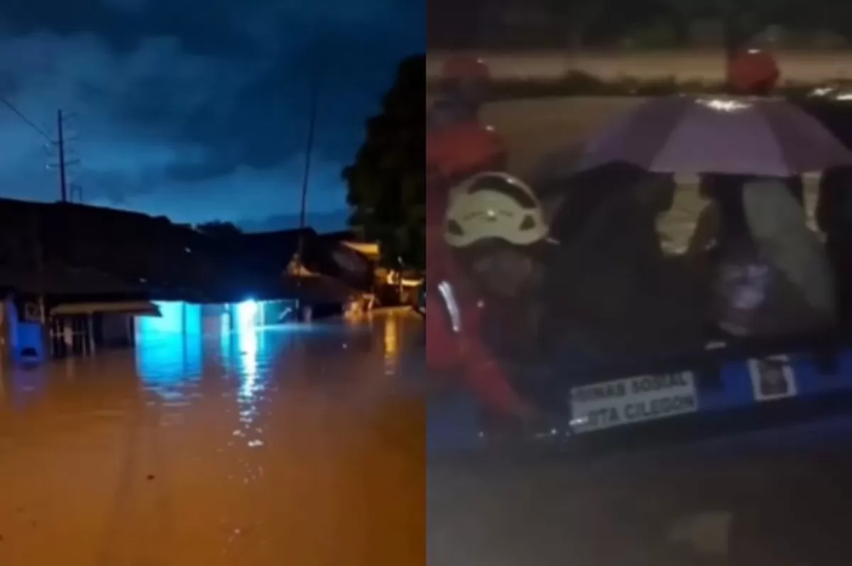 Menyoroti bencana banjir yang melanda kawasan Kota Cilegon, Banten, pada Jumat, 2 Januari 2026 malam.  (Instagram.com/@bantenraya)