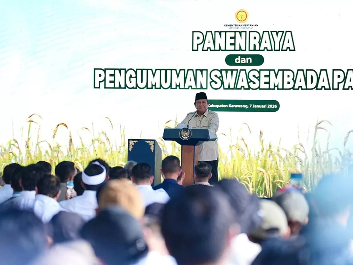 Prabowo hadiri panen raya di Karawang (Ist)