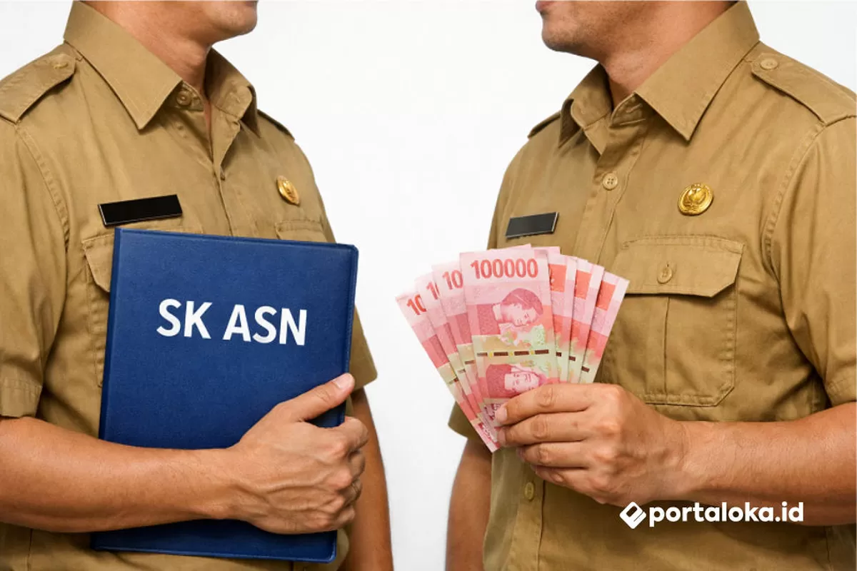 Ilustrasi - Syarat pinjaman dana untuk ASN dengan modal SK (Foto AI ChatGPT - Portaloka.id)