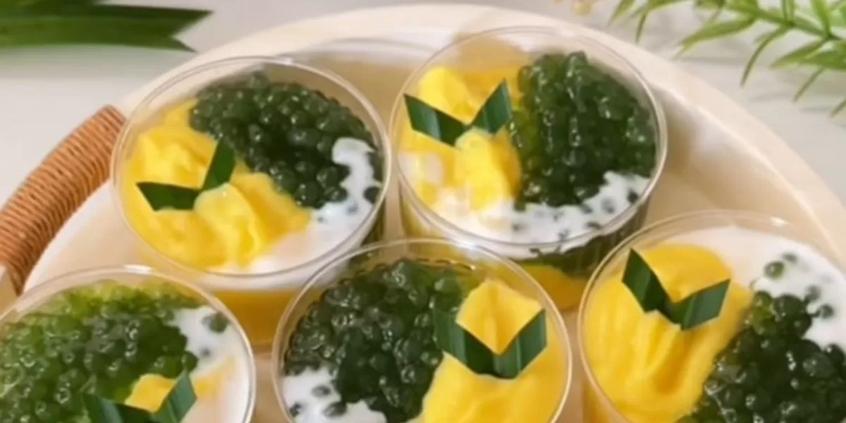 Resep bubur jagung mutiara pandan (IG @luis_widarto)