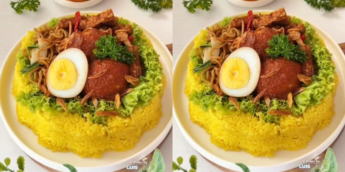 Resep Nasi Kuning dan Balado Telur (IG @luis_widarto)