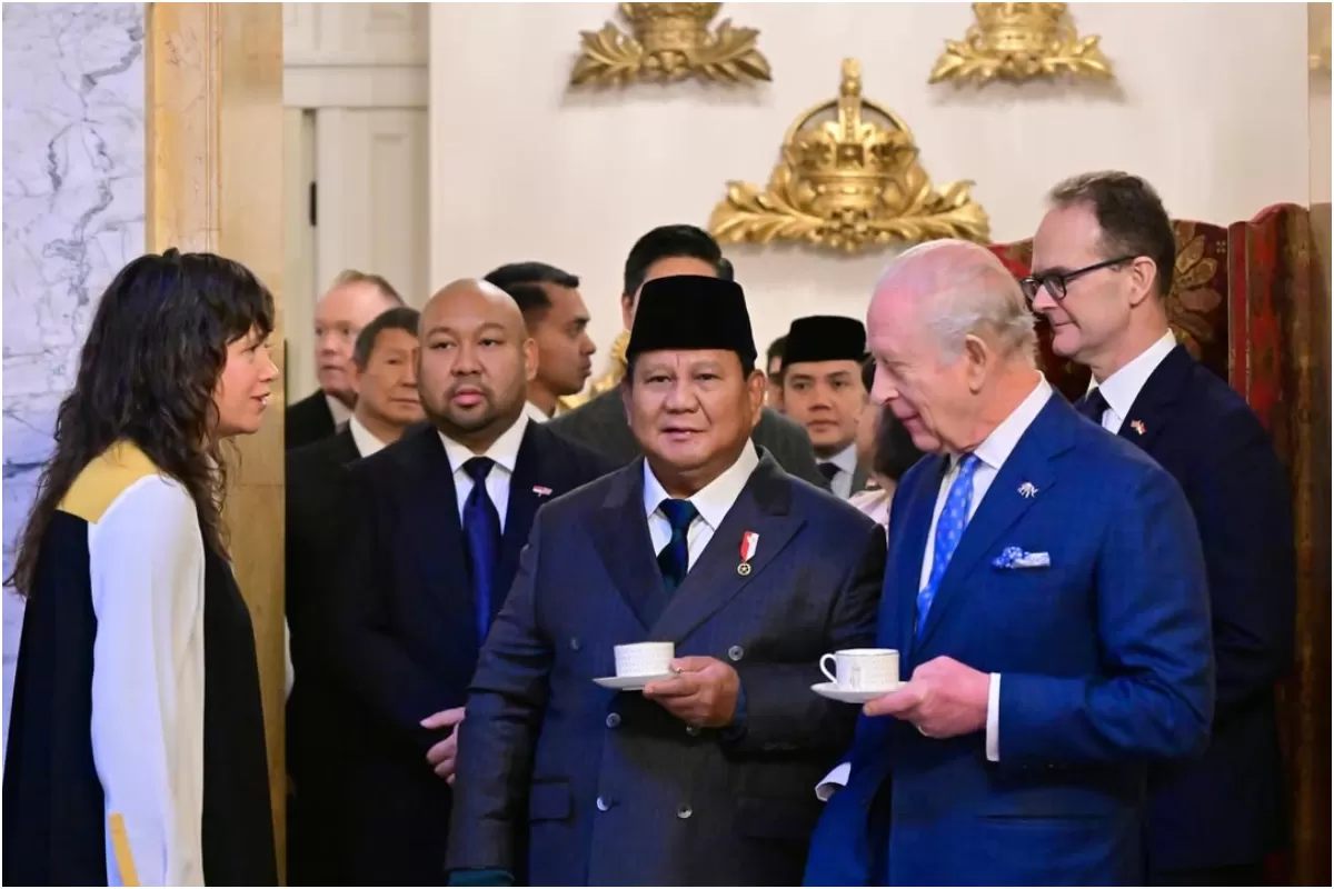 Presiden Prabowo Subianto menghadiri Pertemuan Filantropi Konservasi Gajah Peusangan sekaligus bertemu dengan Raja Inggris Charles III di Lancaster House, London, Rabu, 21 Januari 2026. (Tim Media Presiden Prabowo Subianto)