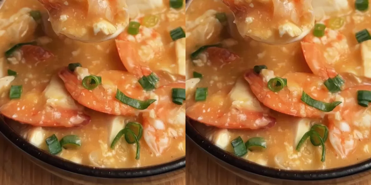 Resep Sapo Tahu Udang Telur Asin (Instagaram @martinpraja)