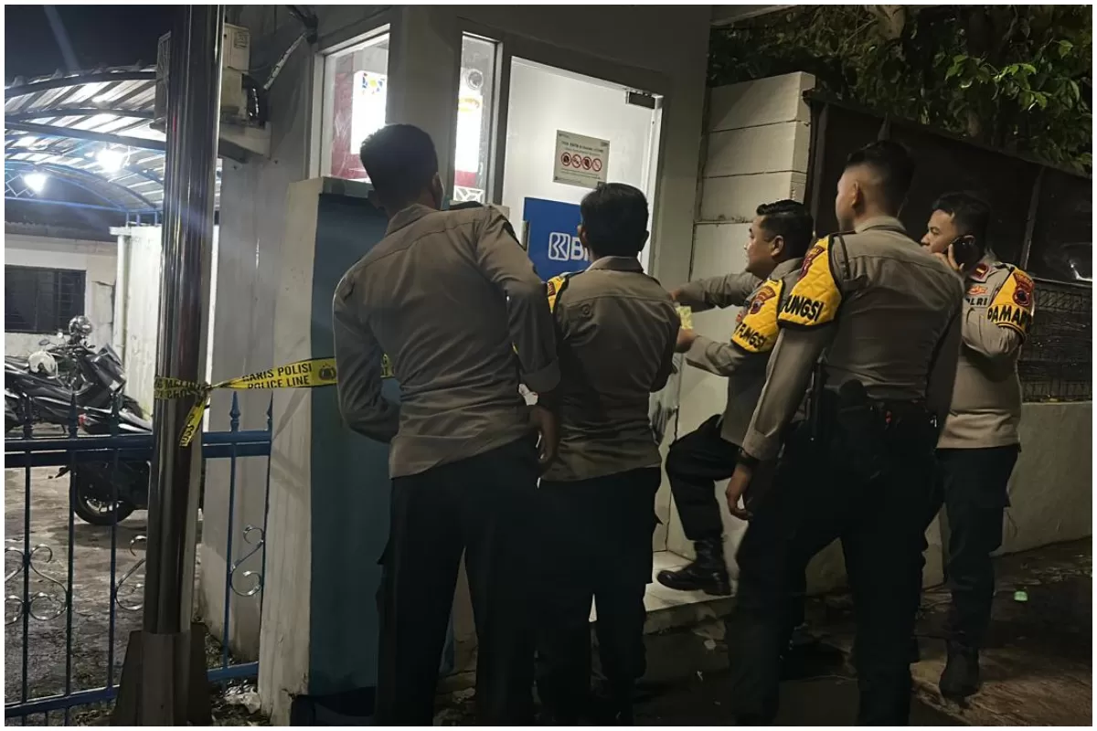 Pria diamankan petugas Satlantas Polres Wonogiri, Jawa Tengah, Rabu, 28 Januari 2026, pukul 22.00 WIB gegera aksi percobaan pembobolan mesin ATM Bank BRI. (polreswonogiri.id)