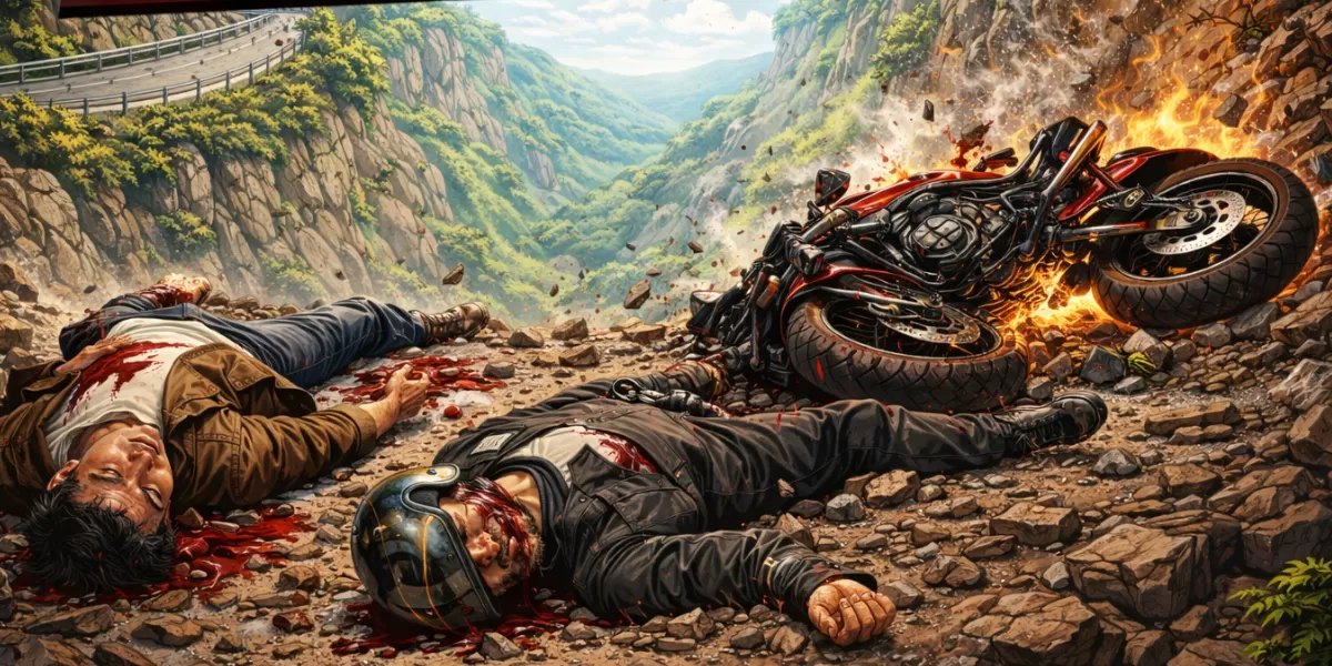 Ilustrasi - Kecelakaan pemotor di Ngrancah Kulon Progo Yogyakarta, 2 orang meninggal dunia (ChatGPT AI)