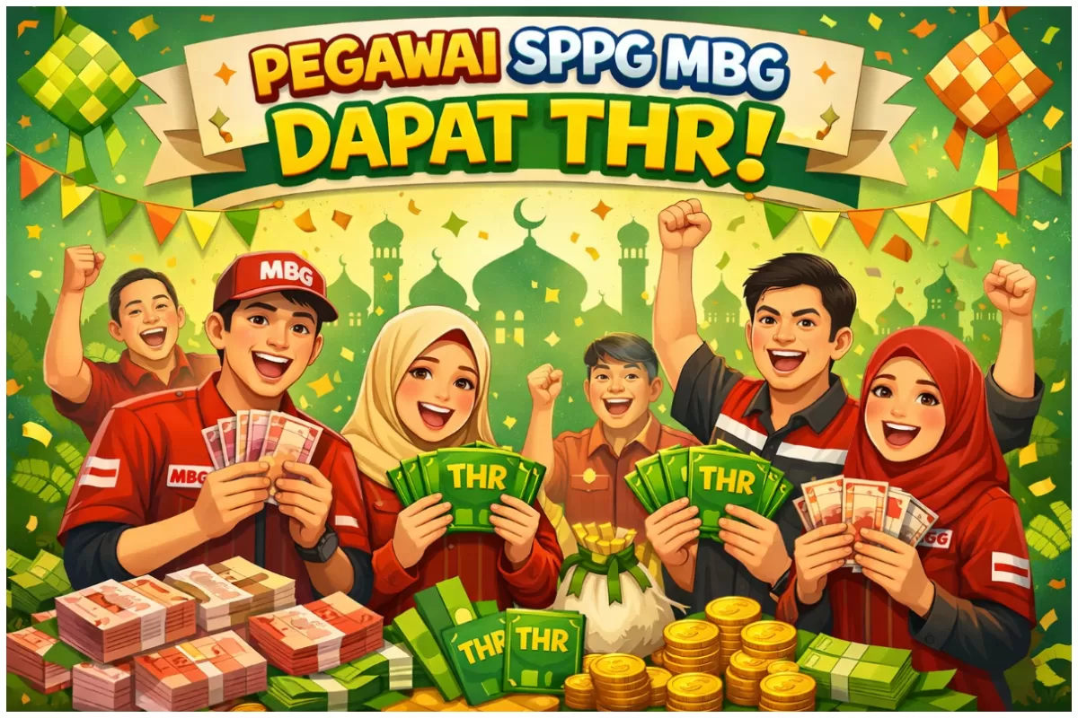 Pegawai SPPG akan mendapat THR Lebaran Idul Fitri 2026. (Foto AI Chat GPT)