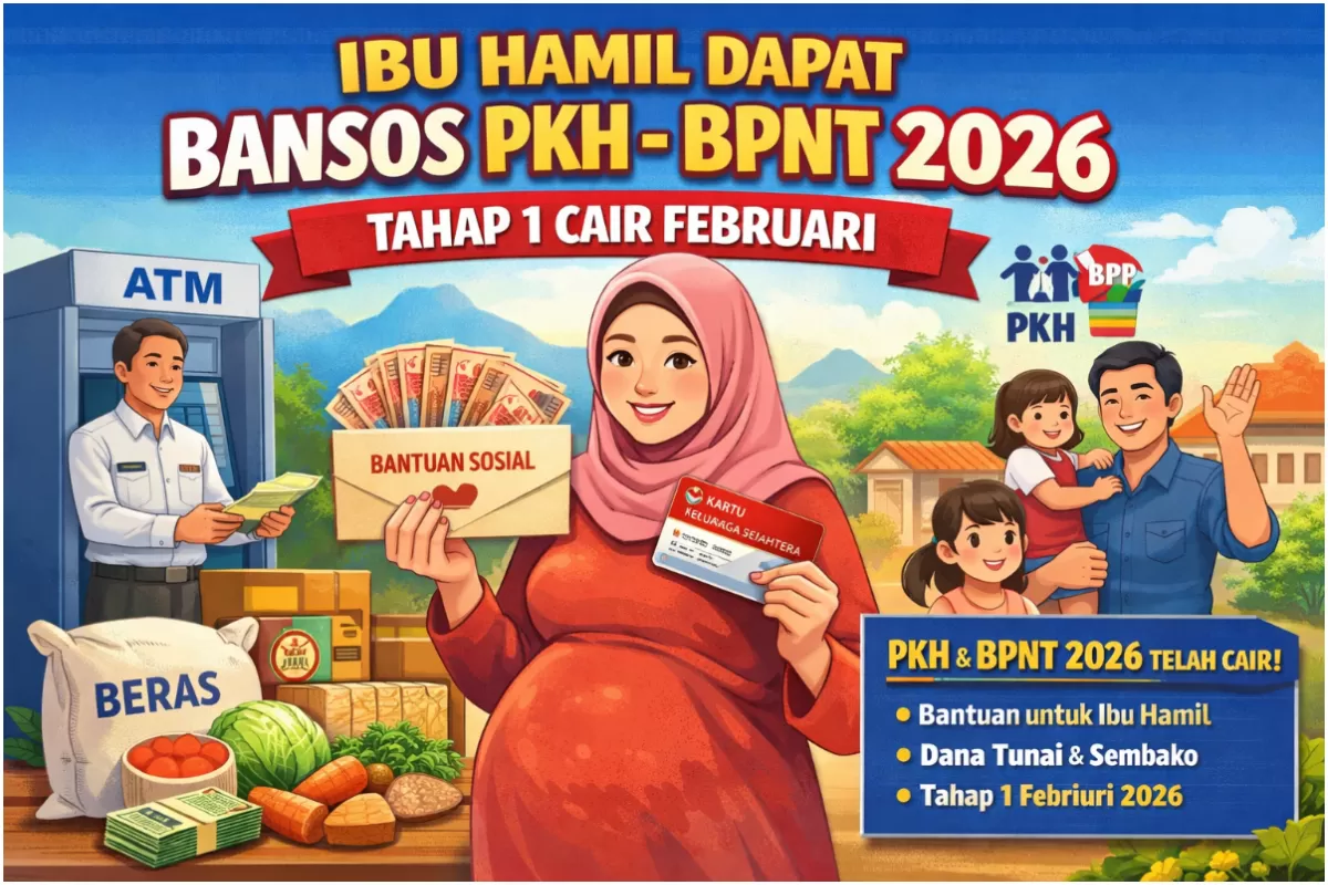 Ibu Hamil dapat Bansos PKH-BPNT 2026 Tahap 1 Cair Februari. (Foto AI Chat GPT)