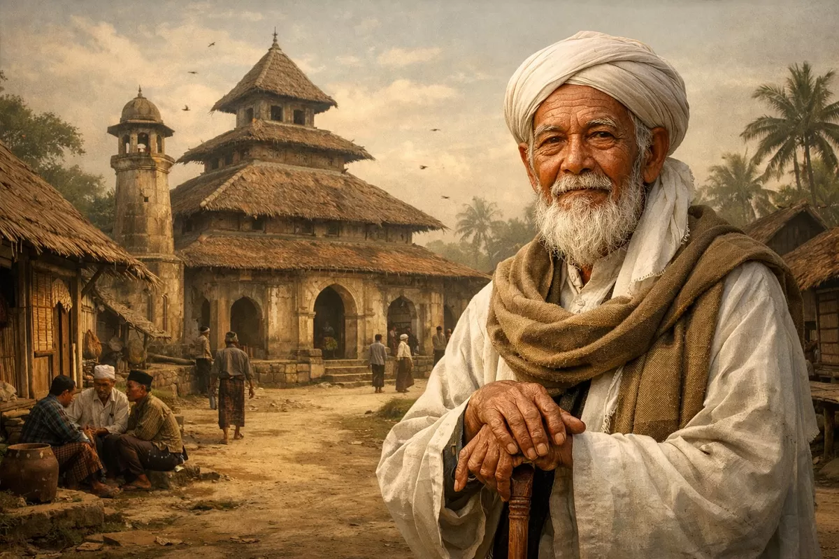 Ilustrasi - Kisah Kanjeng Sunan, sosok penyebar Islam di Kampung Cimaung (Portaloka.id - ChatGPT)
