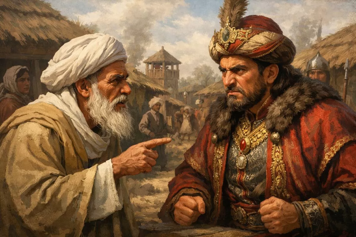Ilustrasi - Kanjeng Sunan ajak masyarakat Cimaung menggunakan akal sehat tapi ditentang Arya Damar (Portaloka.id)
