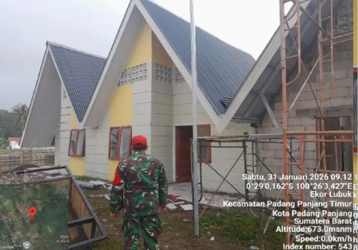 Progress pembangunan huntara dan huntap di Aceh dan Sumbar (ist)