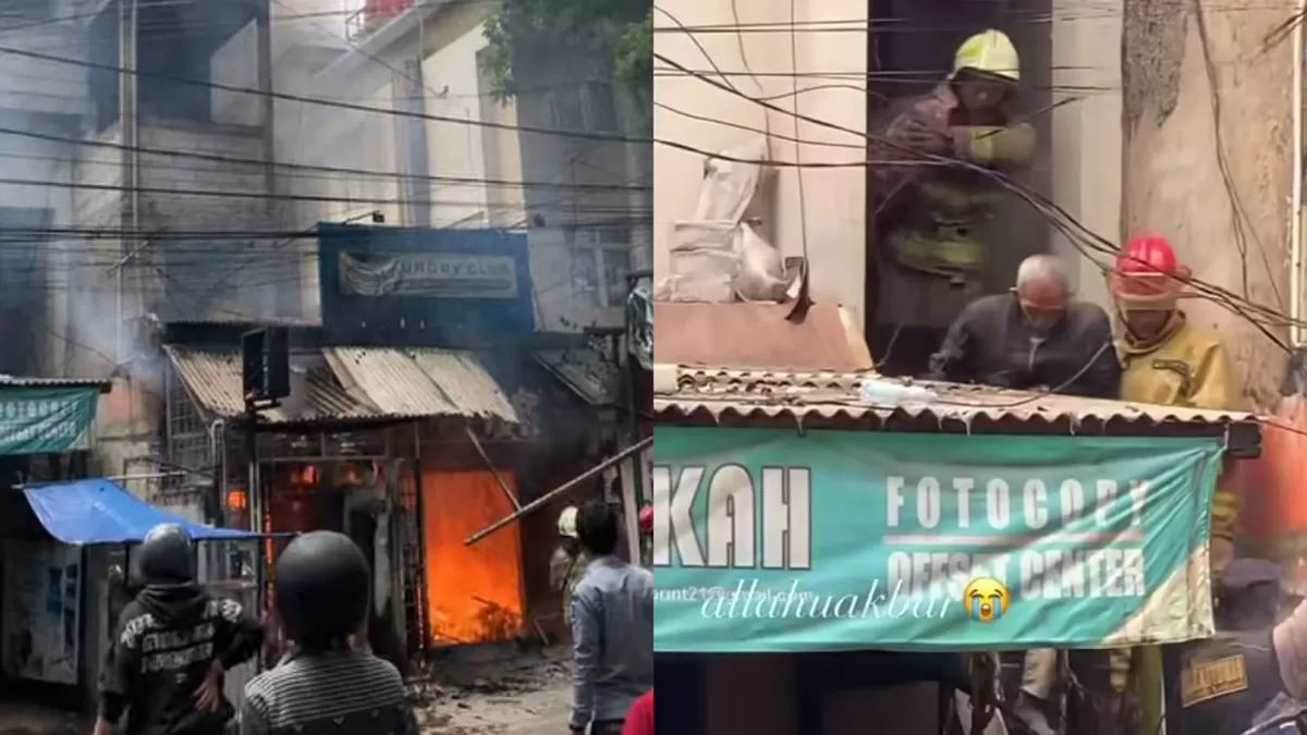 Momen dramatis saat insiden kebakaran di Sukajadi, Bandung (Instagram/sonyamstk)
