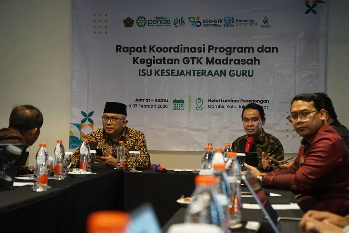 Rakor GTK Madrasah menghasilkan 4 kebijakan penting, di antaranya penyusunan skema pengangkatan PPPK guru madrasah (Kemenag RI)