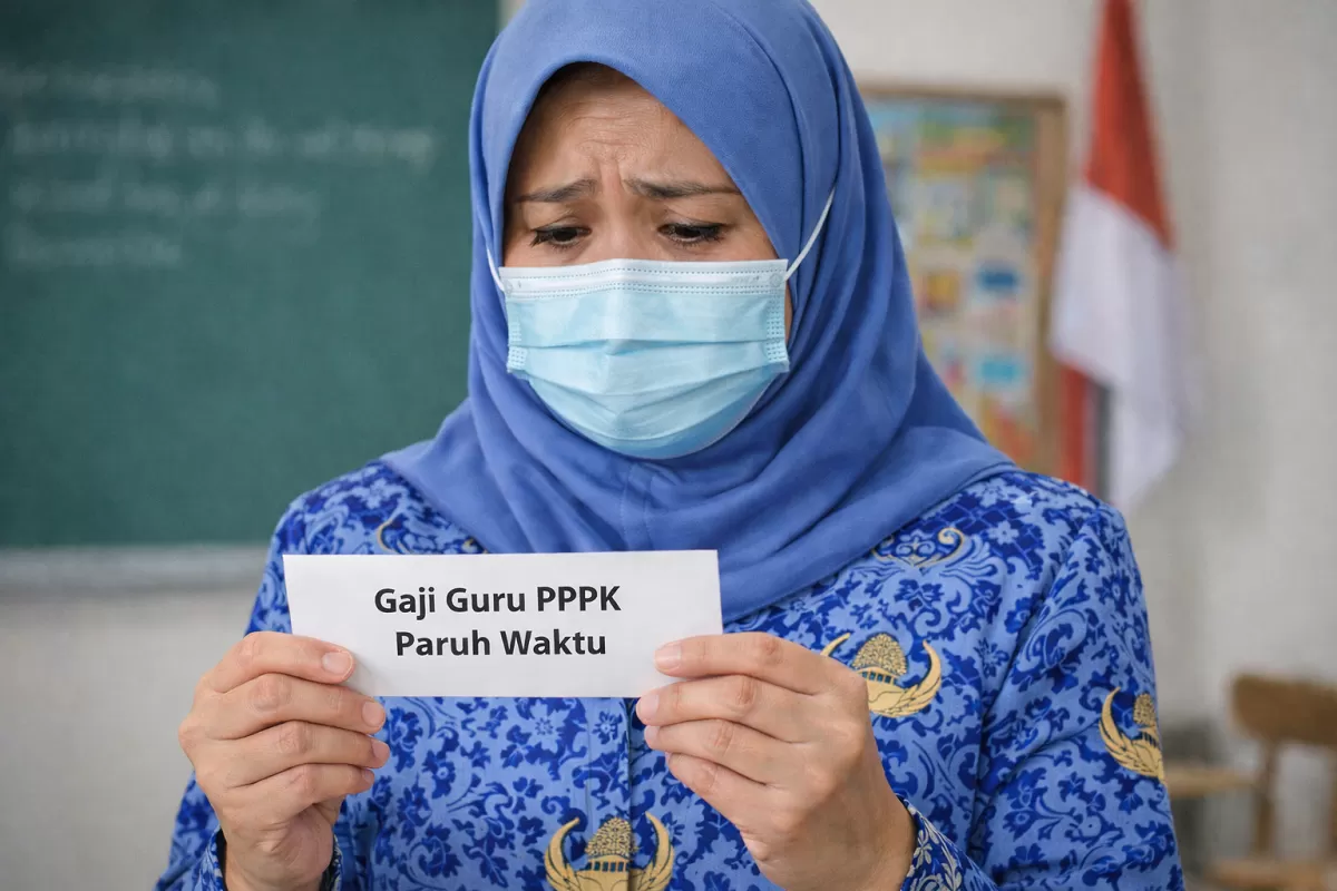 Ilustrasi - Guru PPPK Paruh Waktu di Sumedang curhat terima gaji Rp50 ribu (Portaloka.id)