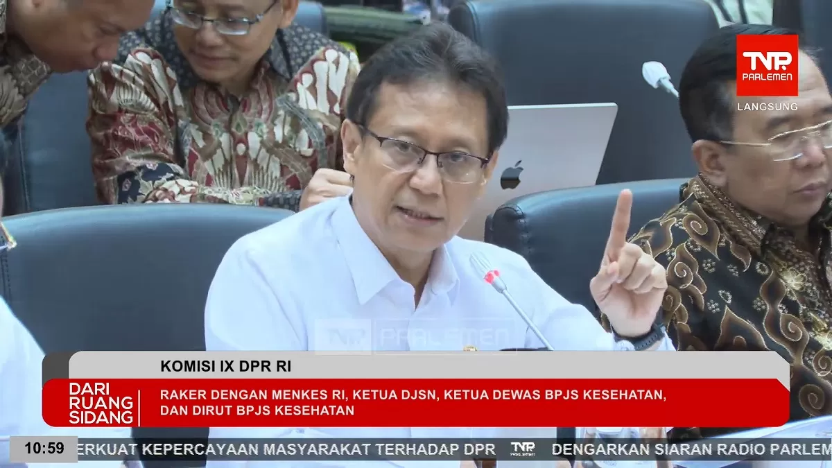 Menkes Budi Gunadi Sadikin sebut cek kesehatan gratis sebagai langkah promotif dan preventif (YouTube TVR Parlemen)