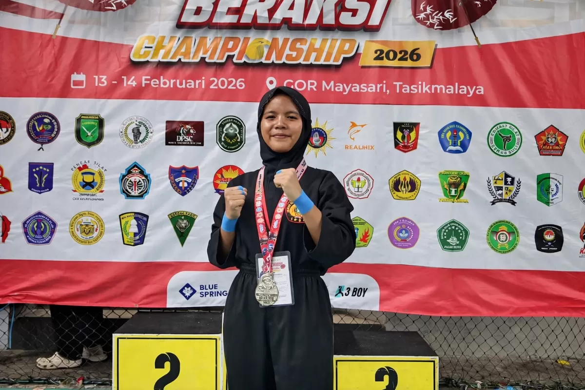 Febi Yuliasari, siswi MTs Janggala meraih Juara 2 Pencak Silat Tasik Series Beraksi Championship 2026 (Istimewa)