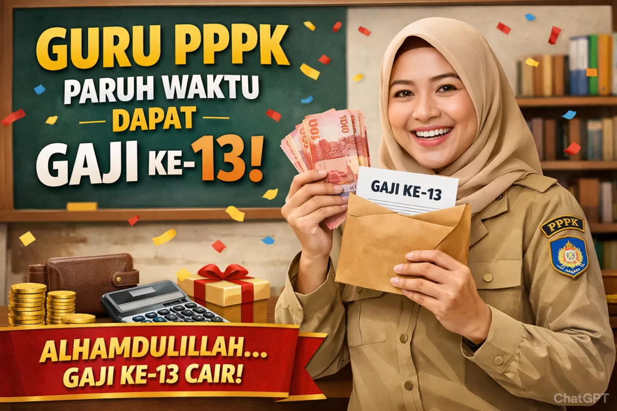 Ilustrasi - PPPK Paruh Waktu guru dan tendik dapat gaji ke-13 (Portaloka.id)