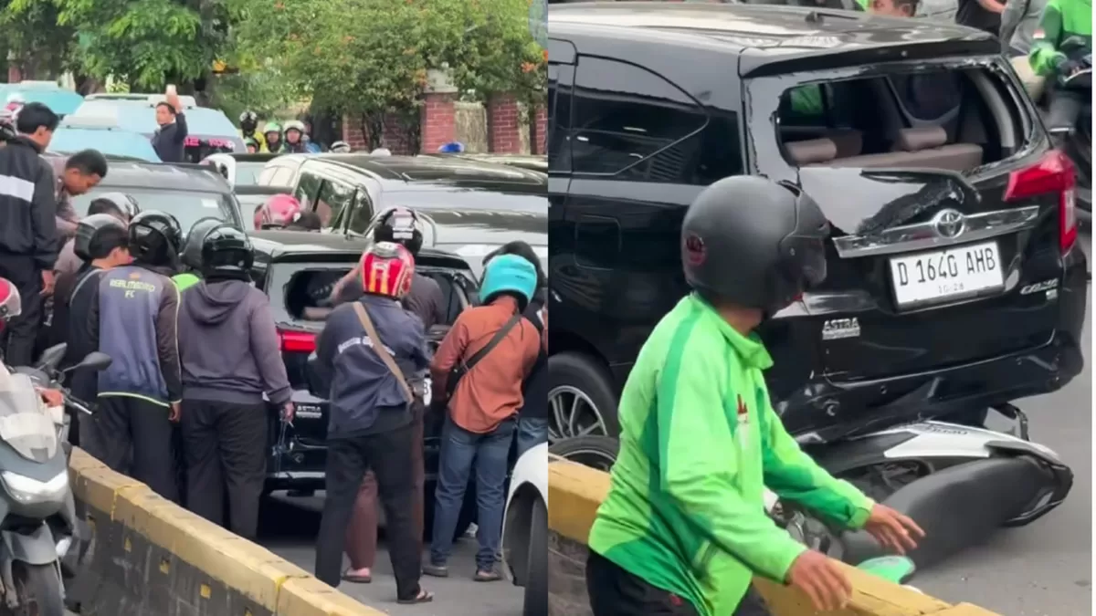 Mobil Toyota Calya lawan arah di Jalan Gunung Sahari, Jakpus.  (Instagram/amq_mnl)