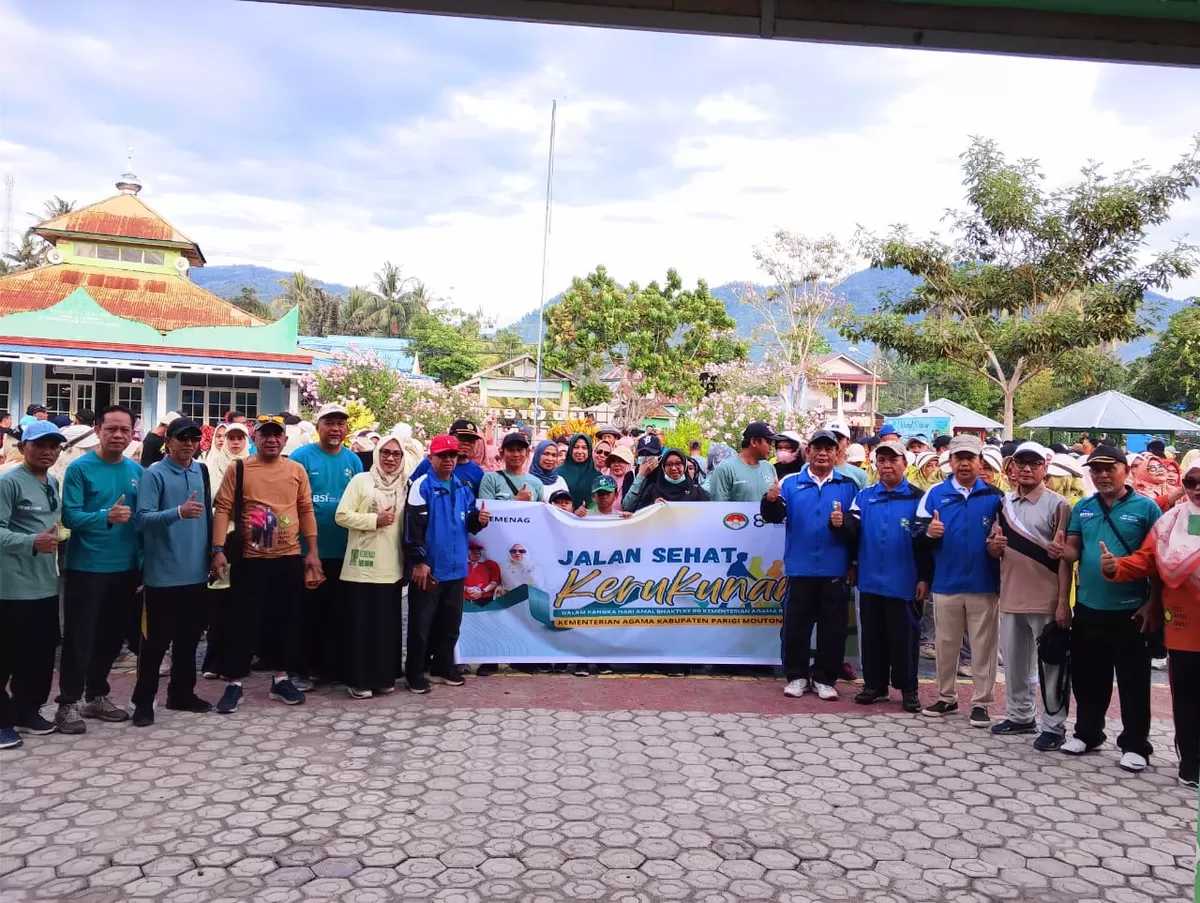 Ratusan warga Parimo ikuti jalan santai kerukunan HAB ke-80. Kemenag tekankan sinergi umat sebagai energi produktif bangsa.